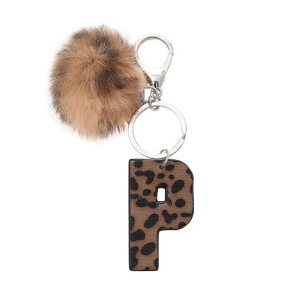Western Cowboy Leopard Leather Keychains