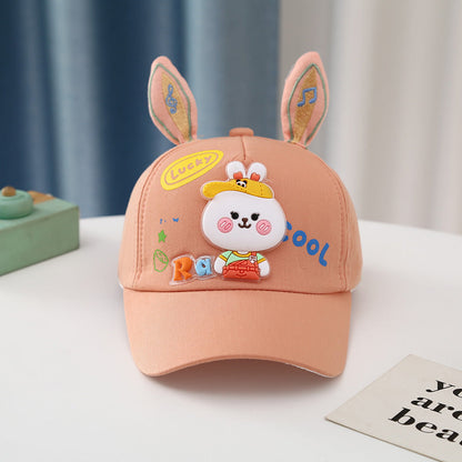 Cute White Bunny Baby Hat with Long Ears