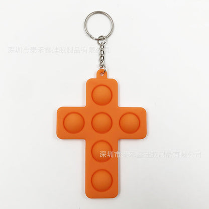 Silicone Rodent Killer Keychain Finger Bubble Music Toys