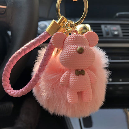 Bow Bear PVC Soft Keychain Cute Keychain