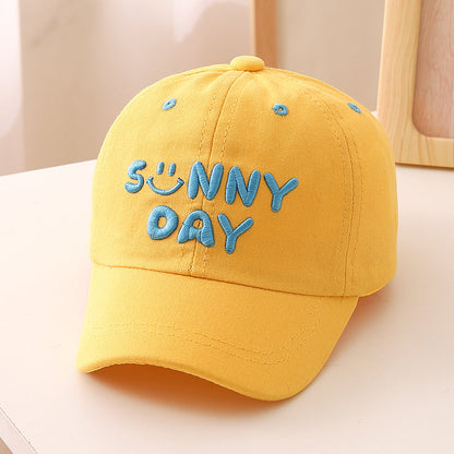 Cotton Embroidered Letter Children's Baseball Caps