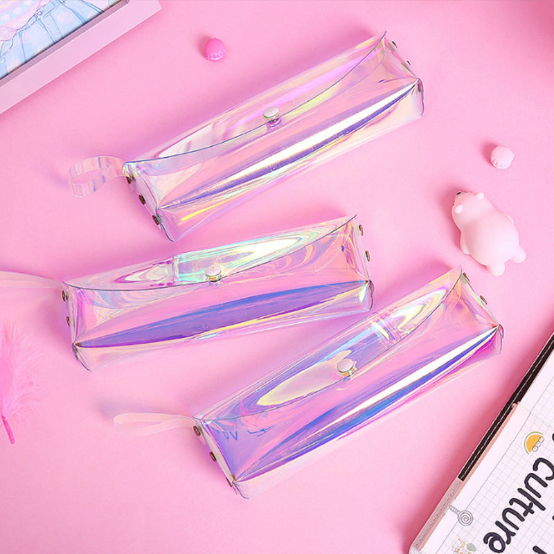 Leather Transparent Laser Pencil Case