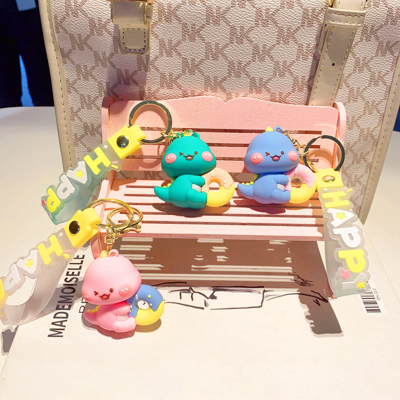 Cartoon Cute Dinosaur Silicone Keychain