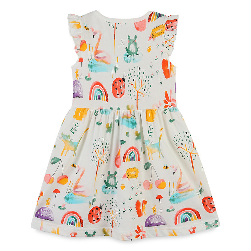 Knitted Cotton Round Neck Princess Dress Baby Clothes