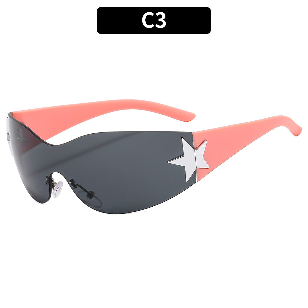 Children's Y2K Five-pointed Star Decoration PC Sunglasses