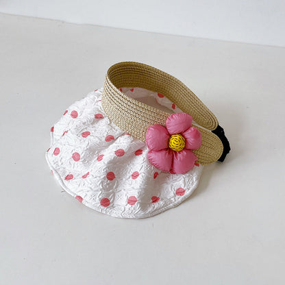 Cotton Summer Kids Quick-dry Flower Empty Top Hat