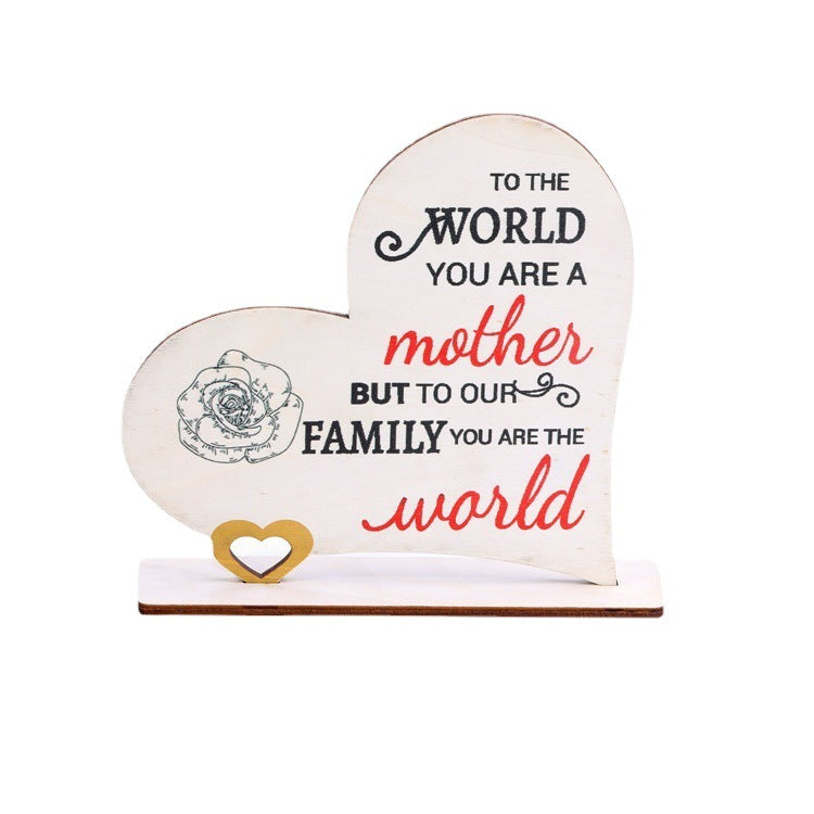 Mother's Day Wooden Handicraft Ornaments