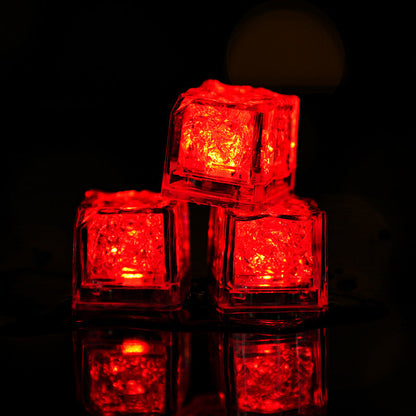 Wholesale Plastic Luminous Ice Cubes/colorful Touch Sensing Night Lights/LED Flashing Ice Cubes