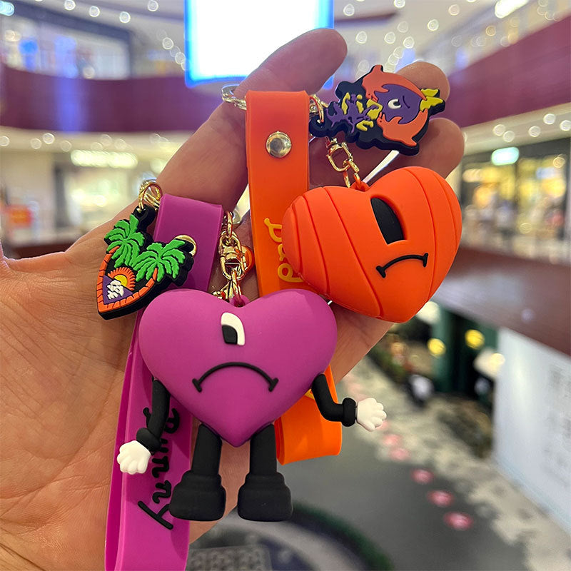 Wholesale Cartoon PVC Silicone Keychains Creative Keychain ACCVIP-KC-MiaoYi005