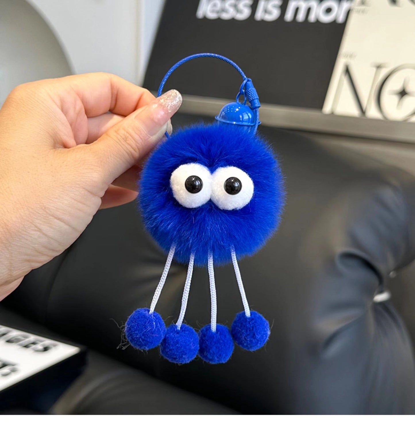 Colorful Plush Pom Keychain