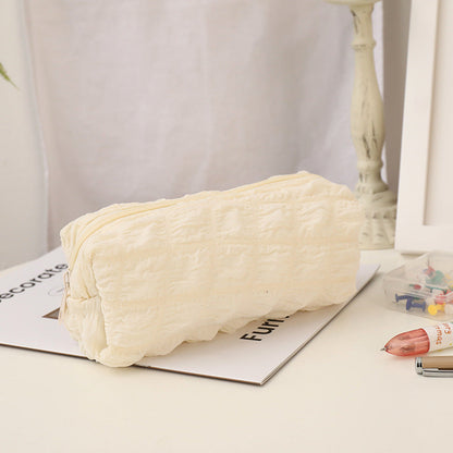 Large Capacity Puff Polyester Pencil Case