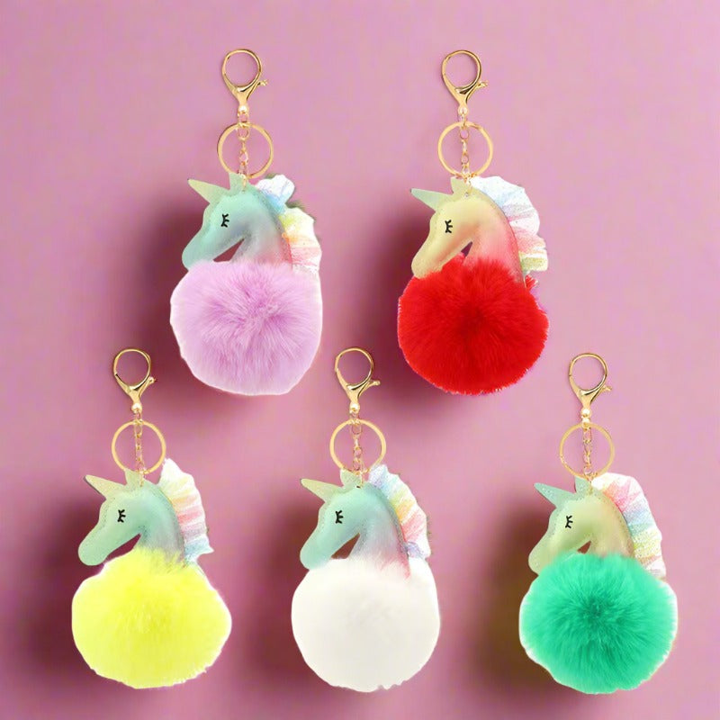 Lace Lace Lace Unicorn Plush Ball Keychains