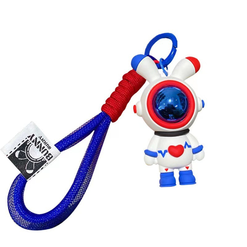 Cartoon Astronaut Love Rabbit PVC Keychain Cute Keychain