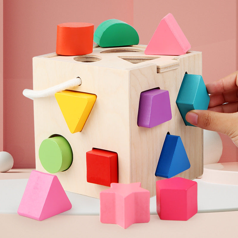 Wholesale of Thirteen Hole Wooden Intelligence Boxes for Children's Toys