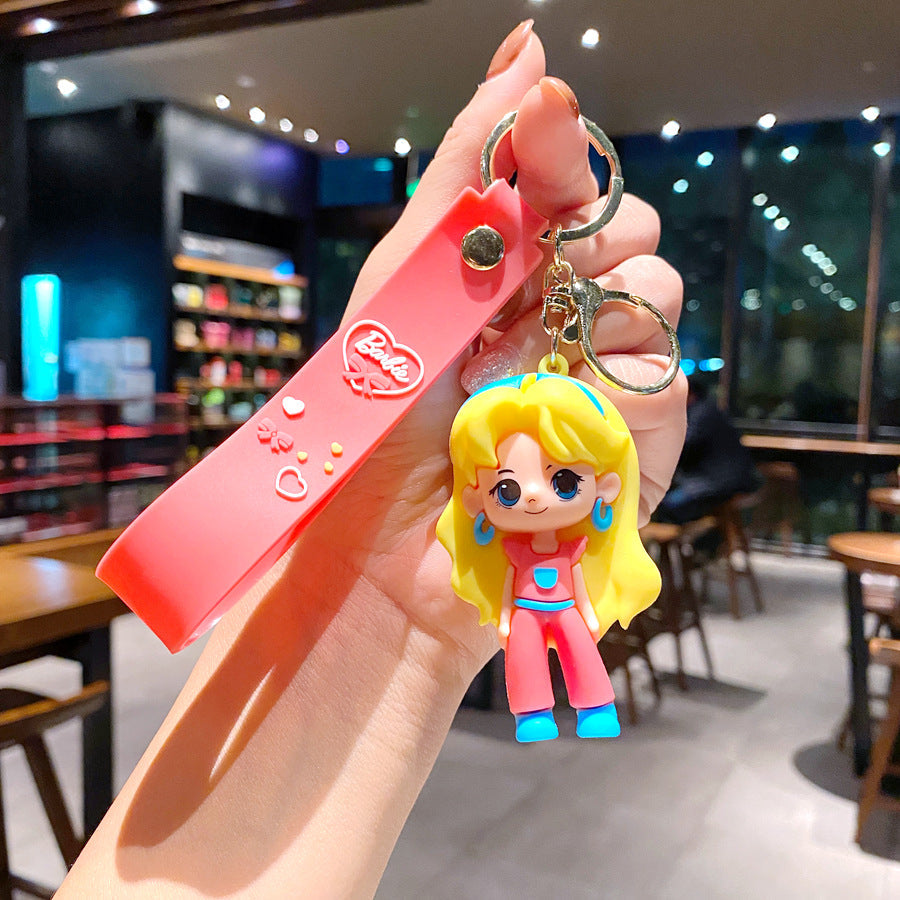 Cartoon Dancing Little Girl Cute Keychain Creative Keychain
