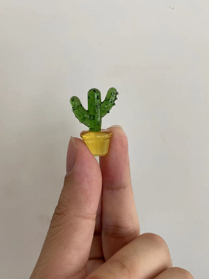 Cactus Succulent Simulation Plant, Glass Ornaments