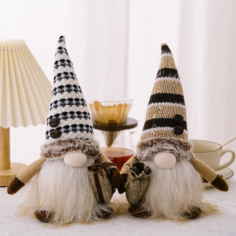 New Lamp Coffee Dwarf Faceless Doll Ornament