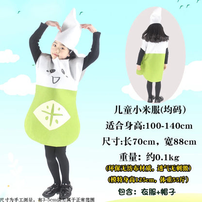 Children's Fruit and Vegetable Costume Environmental-Friendly