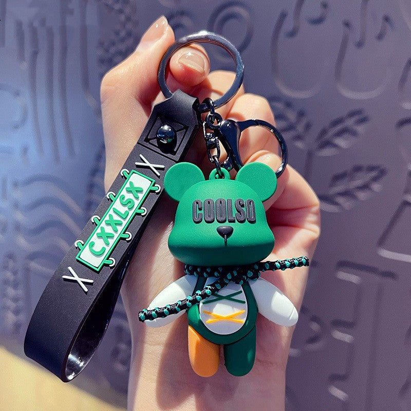 Bow Bear PVC Soft Keychain Cute Keychain