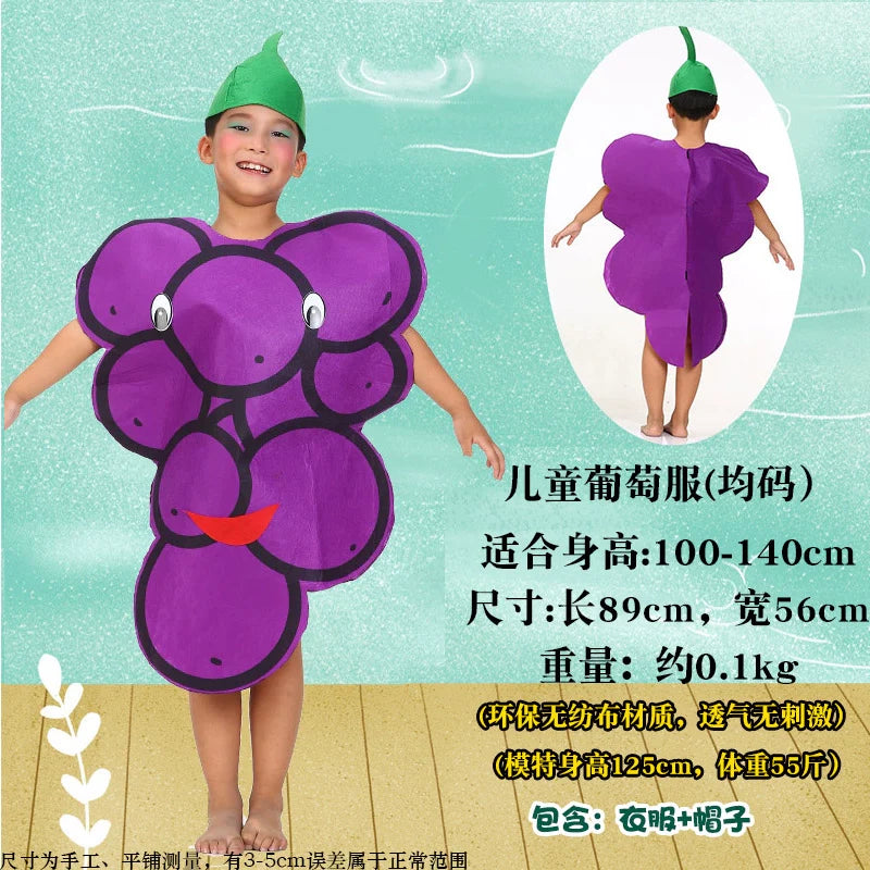 Children's Fruit and Vegetable Costume Environmental-Friendly