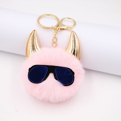 Extraterrestrial Eye Socket, Horn, Hair Ball Keychain