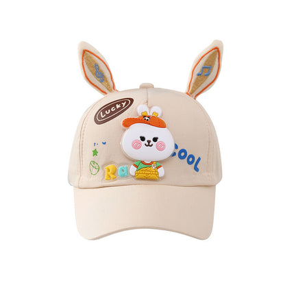 Cute White Bunny Baby Hat with Long Ears