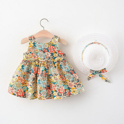 Kids Bow Cotton Dress Baby Clothes