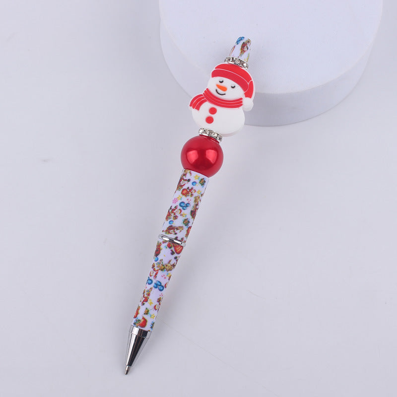 Cute Cartoon Christmas Silicone Bead Creative BallPoint