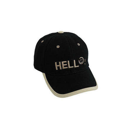 Children's Letter Embroidery Smiley Sun Visor Baseball Cap