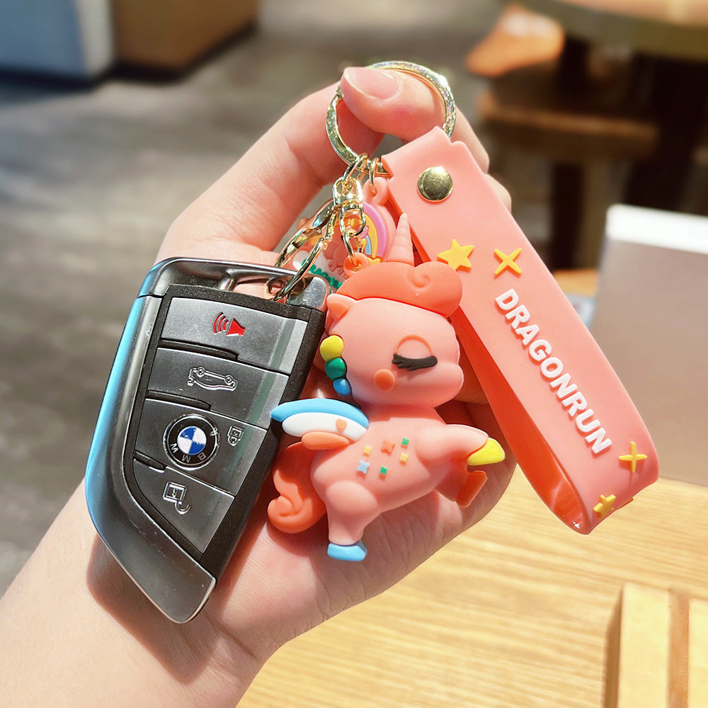 Cartoon Cute Unicorn PVC Keychain Cute Keychain