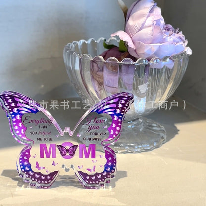 Transparent Acrylic Butterfly Ornaments for Family Birthday Gifts