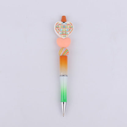 Cartoon Love Series Beadable Silicone Beaded Ballpoint Pen