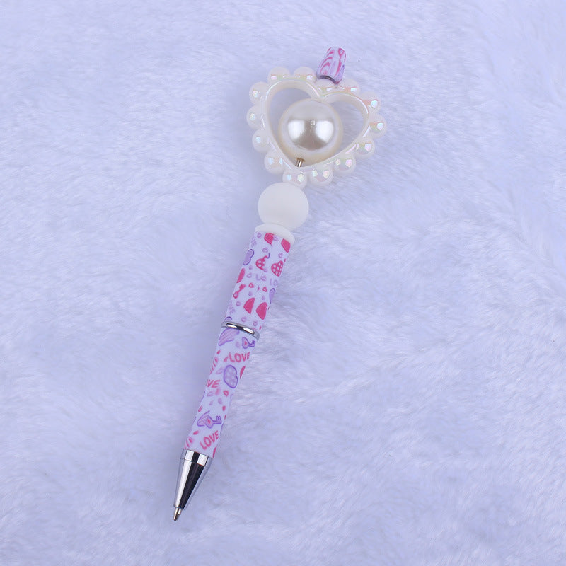 Beaded Pens Valentine's Day Love Silicone Handmade Beaded