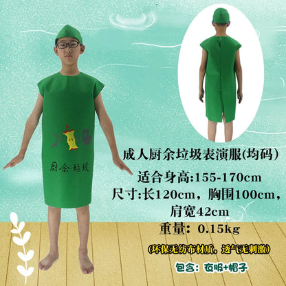 Children's Fruit and Vegetable Costume Environmental-Friendly