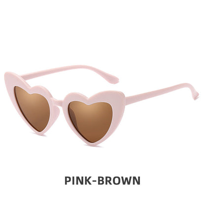 Children's Retro Personality Love Style Anti-ultraviolet Sunglasses