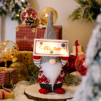 Christmas Lantern Sign Fabric Figurine Ornaments