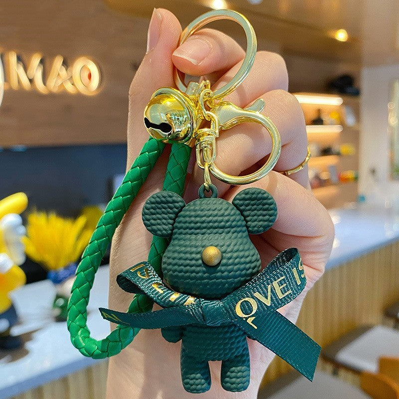 Bow Bear PVC Soft Keychain Cute Keychain