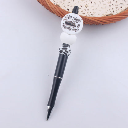 Beaded Pens Black Silicone Beaded Pen