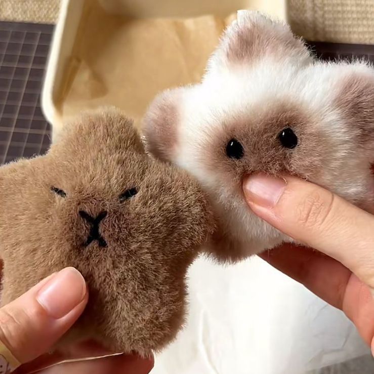 Cute Pufferfish Plush Ball Keychain