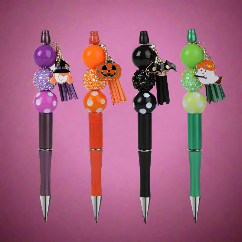 Halloween Tassel Handmade Metal Bead Pen Ballpoint Pen