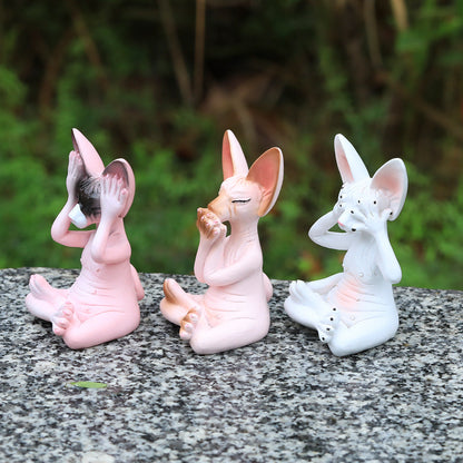 Meditation Alien Resin Ornaments