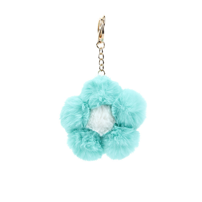 Flower Ball Plush Small Flower Keychain