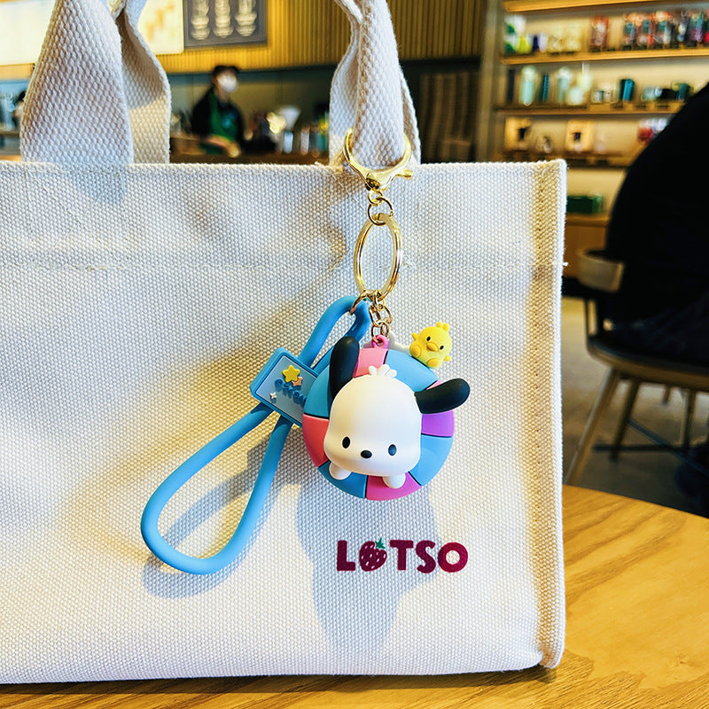 Big Ears PVC Soft Glue Puppy Keychain Creative Keychain