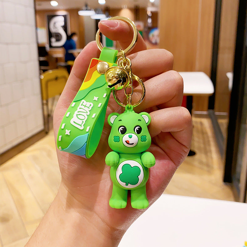 Cartoon PVC Soft Love Bear Keychain Cute Keychain