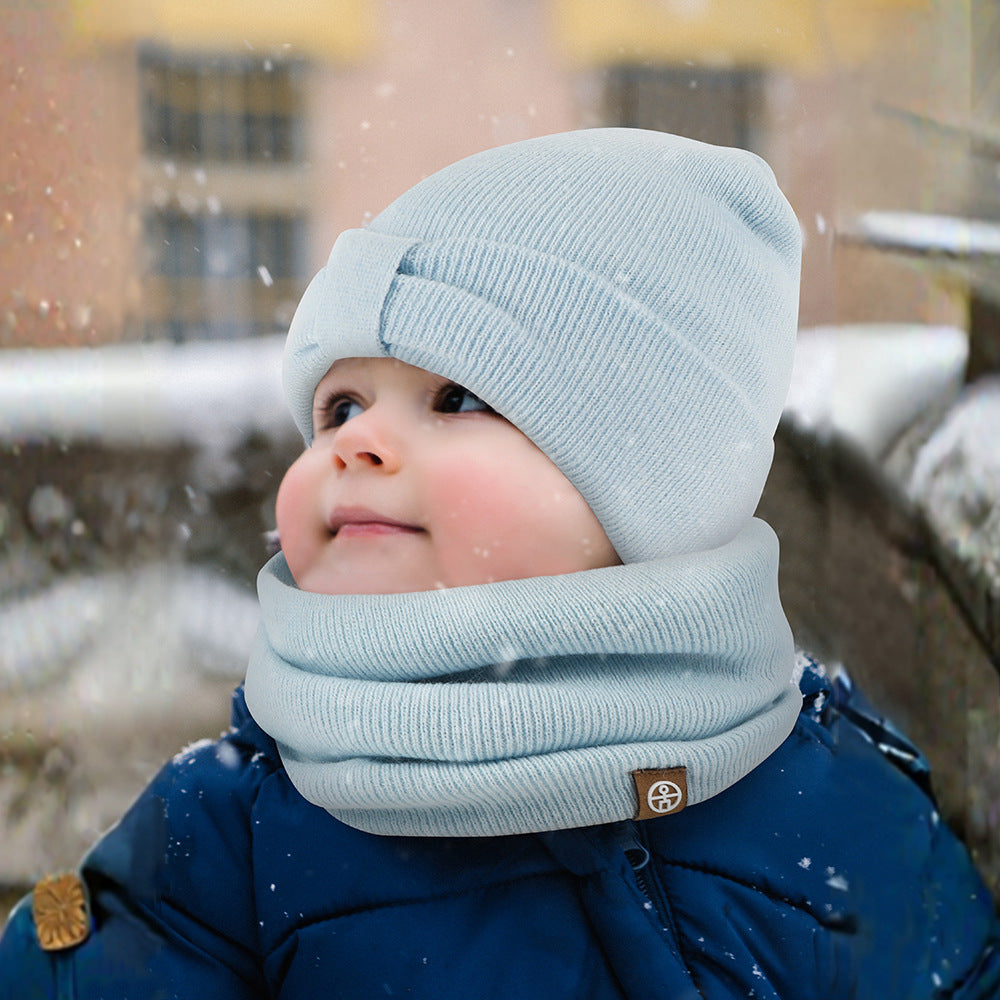 Wholesale Children's Hat Bow Baby Hat Scarf Gloves Set