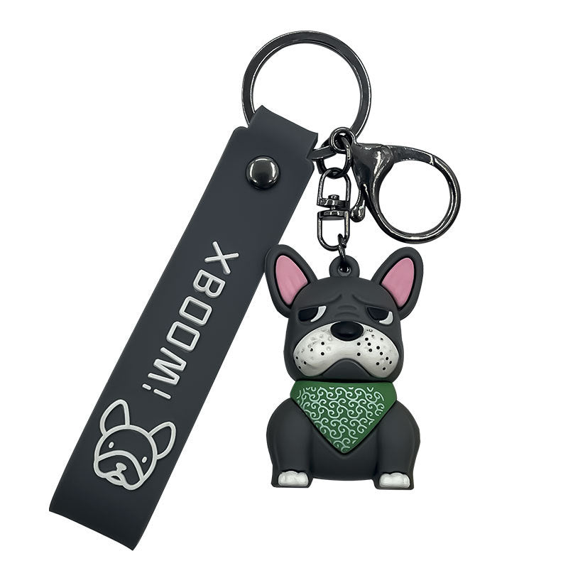 Bulldog Silicone Keychain