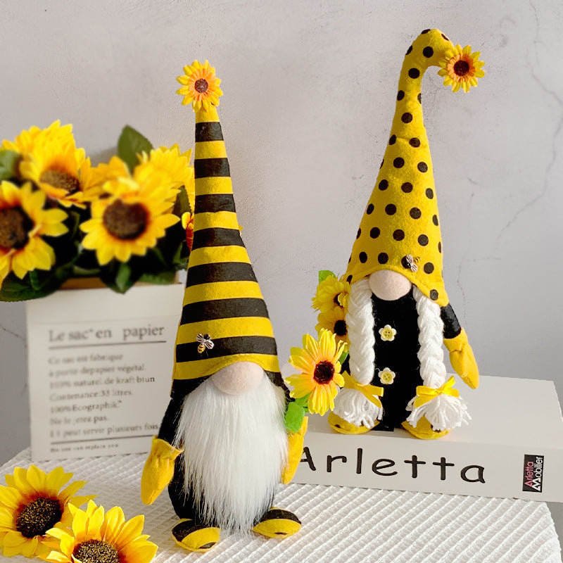 Bee Festival Long Hats, Fabric Figurine Ornaments
