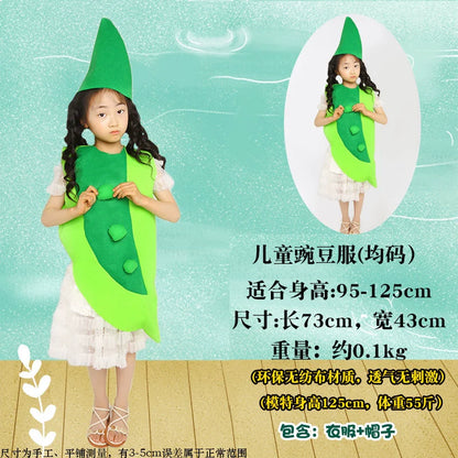 Children's Fruit and Vegetable Costume Environmental-Friendly