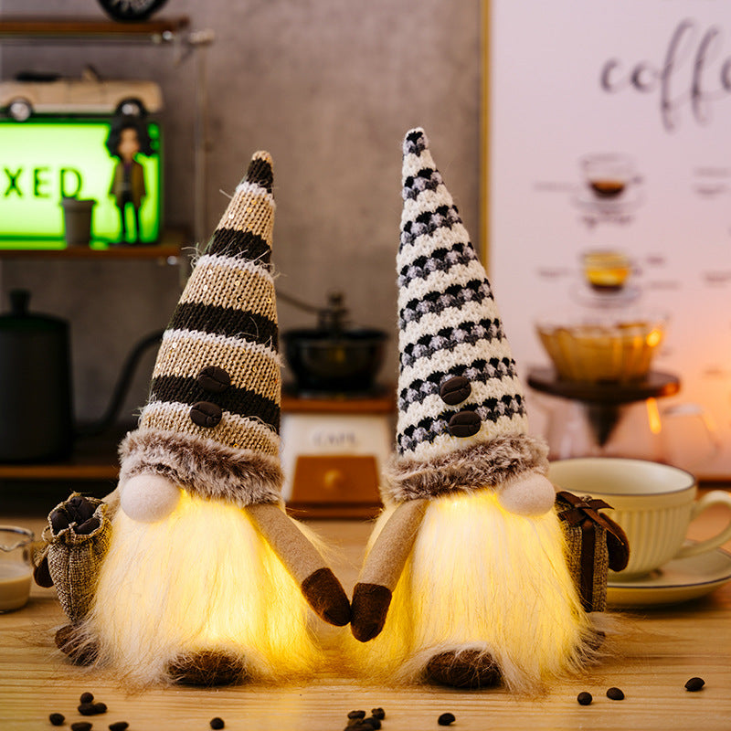 New Lamp Coffee Dwarf Faceless Doll Ornament
