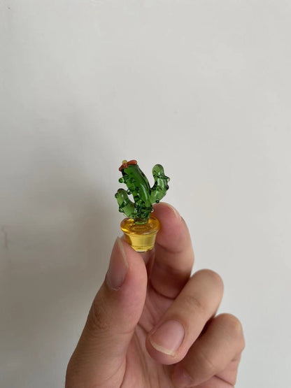 Cactus Succulent Simulation Plant, Glass Ornaments
